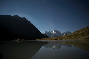 Le refuge du Goléon est visible