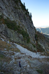 Descente par le passage du "Cul de la vieille"