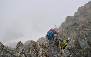 Descente vers le glacier du vallon de la Pilatte