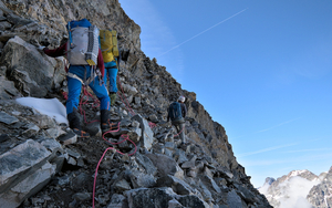 Recherche d'itinéraire sous la crête de la Véra Pervoz