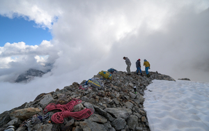 Terrassement #2, bivouac sur le glacier du vallon de la Pilatte