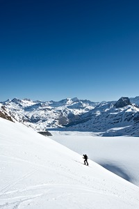 Dans la montée vers l'Albaron