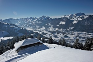 Neige et soleil. Parfait!